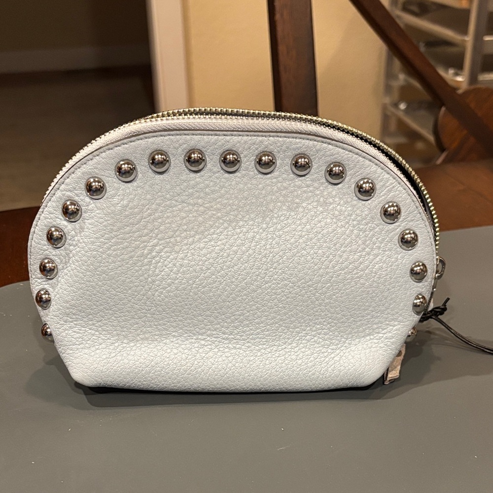 Rebecca Minkoff White Studded Cosmetic Bag